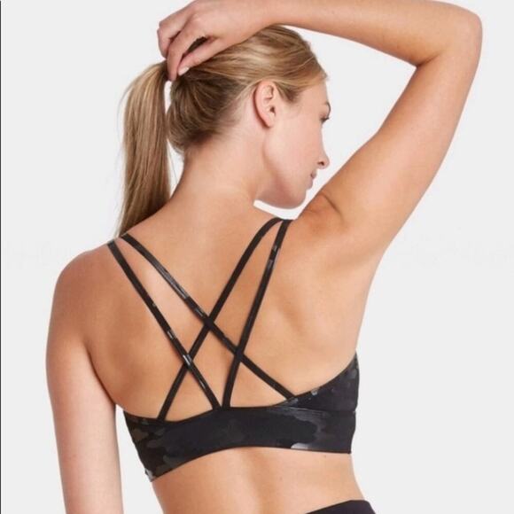 ALL IN Motion Camo Print Low Support Strappy Longline Bra - Picture 3 of 7